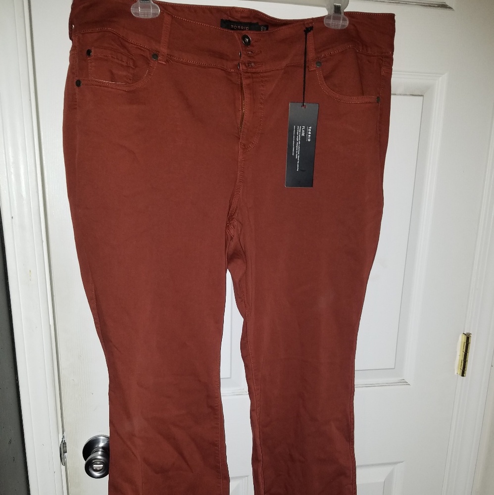 Nwt Torrid Brown Flares Plus Size 24XS